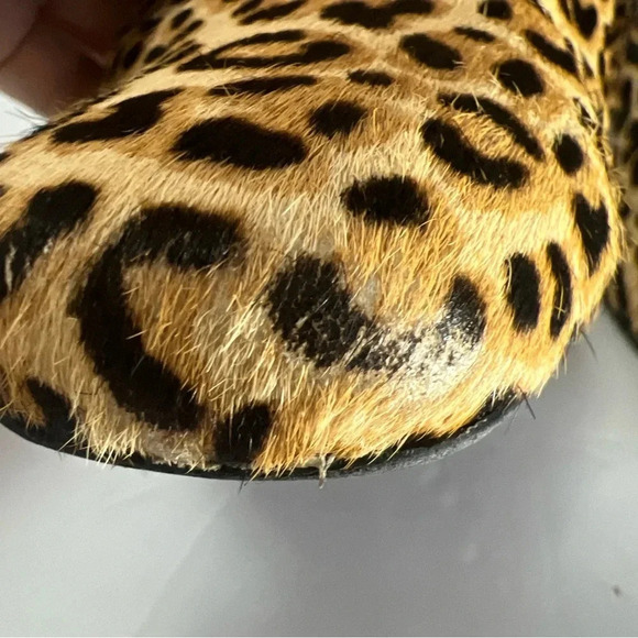 STEVE MADDEN Leopard Print Calf Hair Ankle Boots 8.5M Zipper Closure - Picture 6 of 11